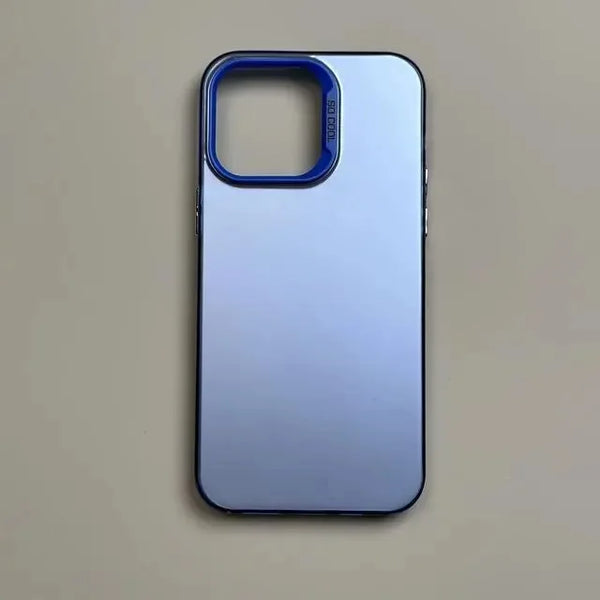 A matte silicone iPhone case for San Judas Tadeo Art featuring a blue-rimmed cutout.