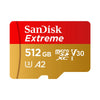 Sandisk Extreme 512 GB microSDXC V30 XC I memory card