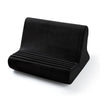 Black multi-angle adjustable tablet and phone holder with ribbed grips