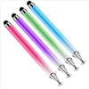 A set of six precision stylus pens in various colors including pink, purple, green, and blue for tablets and phones