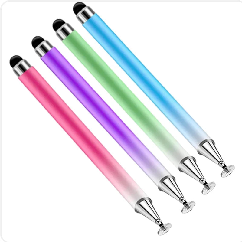 A set of six precision stylus pens in various colors including pink, purple, green, and blue for tablets and phones