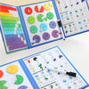 A set of magnetic fraction teaching cards showing various addition and subtraction fractions.