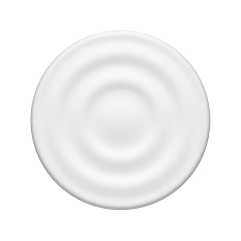A white ripple grip magnetic phone stand with a silicone finish.
