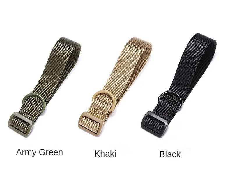 Three adjustable tactical sling adapters in Army Green, Khaki, and Black.