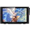 A digital drawing tablet featuring an anti-glare matte screen protector with a fantasy character illustration.