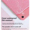 A pink glittery protective cover is shown placed on a pink smartphone, demonstrating its waterproof and dirt-resistant proper