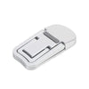 Support portable pliable pour ordinateur portable et cahier en argent.