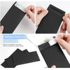 A set of black adhesive strip envelopes for easy closure and sealing documents.