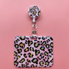 Leopard Retractable Card Holder Clip for Badges and IDs