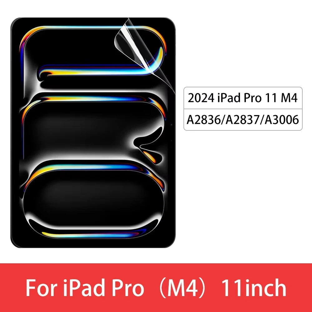 Black paper-feel matte screen protector for iPad Pro 11 inch M4 model