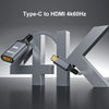 Ein Type-C auf HDMI 4K 60Hz Adapterkabel neben der Ziffer 4, das seine Verbindung demonstriert.