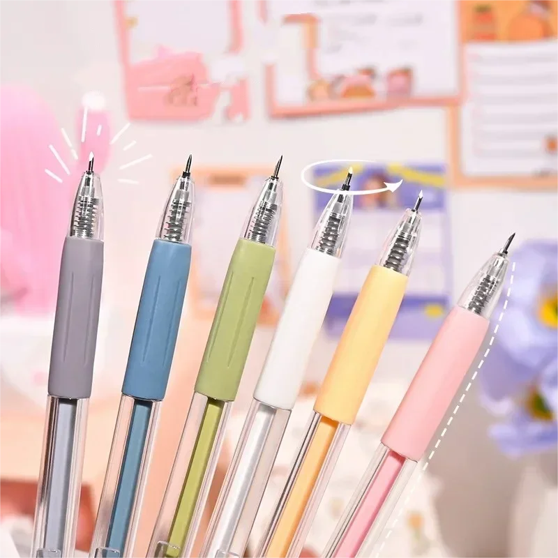 A collection of colorful precision craft knives with various tips and handles displayed against a blurred background.
