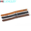 A set of brown and black PU leather watch straps displayed on a white background.