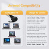 A universal laptop charger with a 4.0x1.7mm tip compatible for various Lenovo Ideapad series laptops.