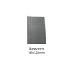 A gray passport-sized notebook shell with a grid pattern.