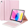 A pink Universal Protective Case with a keyboard for an iPad Air is shown in an open display.