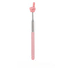 A pink stainless steel telescopic teaching pointer with a pink rubber fist tip.