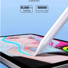Ein weißer Stift schreibt auf einem Tabletschirm, der seine Haltbarkeit und lange Leistung demonstriert.