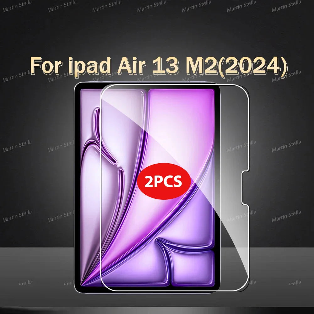 طقم حماية شاشة زجاجية مقسّاة لجهاز iPad Air 13 M2 (2024).