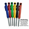 A set of colorful refillable woodworking marker pencils with 2.8mm lead for carpenters and engineering.