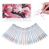 Un set de 24 plumas acrílicas en gel 3D de varios colores y puntas para escribir y decorar.