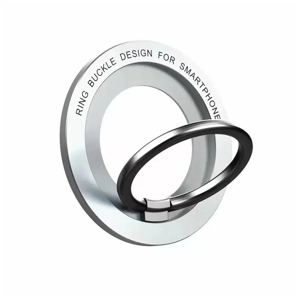 Silver ring buckle design for a magnetic phone holder stand