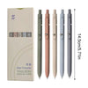 A set of five Morandi Gel Ink Star-Traveler pens in various pastel colors displayed next to a packaging box.