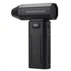 A black powerful brushless DC air blower tool with a textured nozzle and an indicator showing 100% power.