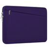 Housse d'ordinateur portable rembourrée violette avec une fermeture éclair