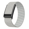 A gray nylon braided strap for a fitness tracker watch band.