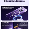 A purple magnetic phone case demonstrating strong magnetic adsorption and ultra-thin protection features.