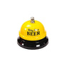 Yellow metal service bell with the text Ring for a Beer