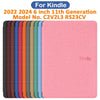 A pink magnetic protective case for a 11th generation Kindle Model No. C2V2L3 RS23CV.