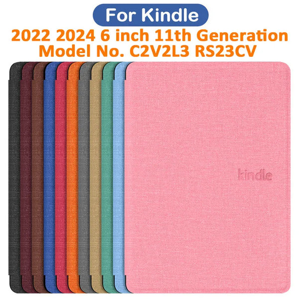 Coque magnétique protectrice rose pour Kindle 11e génération, modèle C2V2L3 RS23CV.