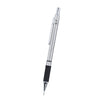 Silver metal mechanical pencil with an HB lead core and black grip