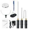 A set of electric foam cutting tools including a pen, cutting blade, and accessory kit.