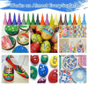 A collection of vibrant dual-tip acrylic paint markers in various colors and shapes.