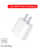 Weißer US 20W Schnellladeadapterstecker für iPhone