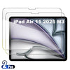 Two tempered glass screen protectors for an iPad Air 11 model with a protective film applied.