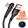 A black braided USB-C to Type-C charging cable with a 120W Super Charge connector.