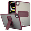 A matte purple protective case for an iPad Pro shown in various angles.