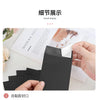 A hand is shown opening a black envelope from a bulk set of kraft envelopes for documents and invitations.