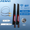 A set of black directional antennas and SMA connectors for a high-performance dual-band WiFi antenna system.