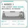 Layout knob design mechanical keyboard featuring a layout of keys and various features like sound-absorbing foam and ergonomi