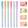 A set of five precision quick-dry spot glue pens in various pastel colors, including blue, orange, green, pink, and purple, s