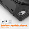 Black silicone case with a camera lens visible, designed for shock absorption and protection.