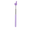 A purple stainless steel telescopic teaching pointer with a fist shape.