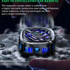 Ventilador refrigerador RGB magnético para teléfono, mostrando fácil instalación y remoción.