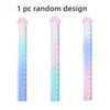 A set of one random design cute cat paw straight ruler measuring tools with a gradient color scale.