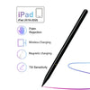 A black precision stylus pen is shown next to icons detailing features like Palm Rejection, Wireless Charging, Magnetic charg